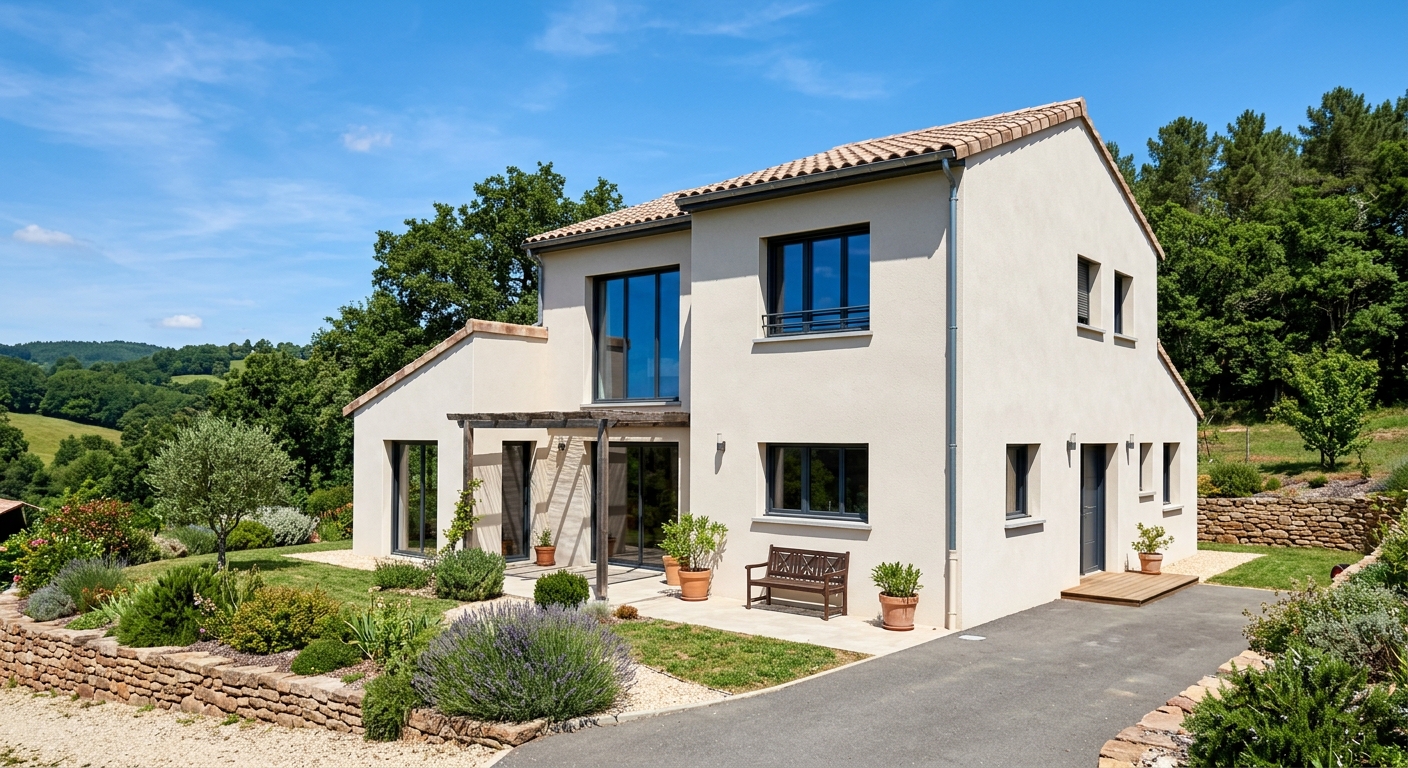 Maison rénovée avec isolation par l'extérieur à Saint-Sulpice