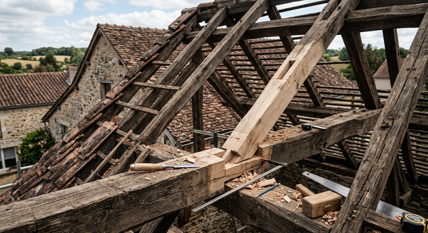 Rénovation d'une charpente ancienne